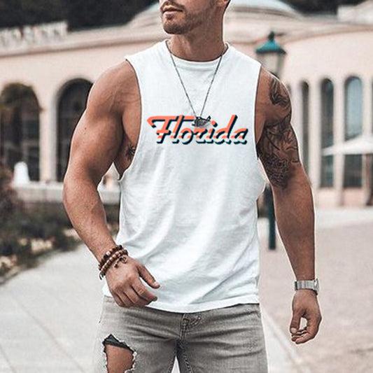 Florida Letter Graphics Casual Basic Men's Tank Top