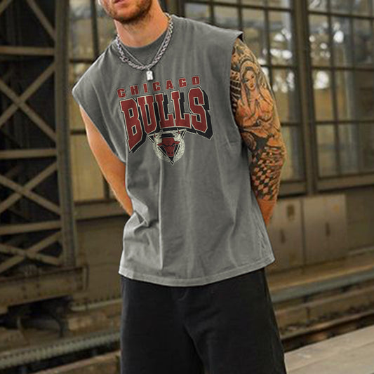 Chicago Bulls Men's Sportswear Casual Tank Tops-B