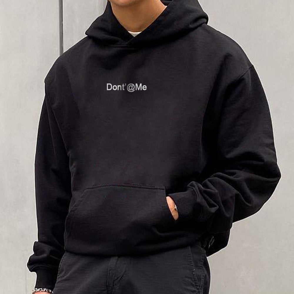 Dont'@Me Men's Casual Front Pocket Hoodie