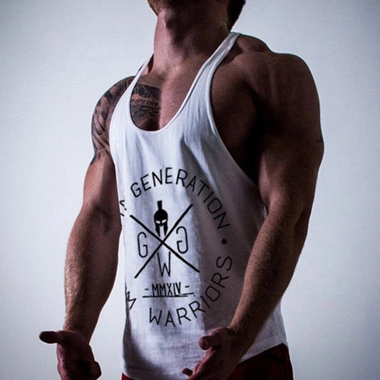 Graphic Print Sports Fitness Casual Men's Tank Top