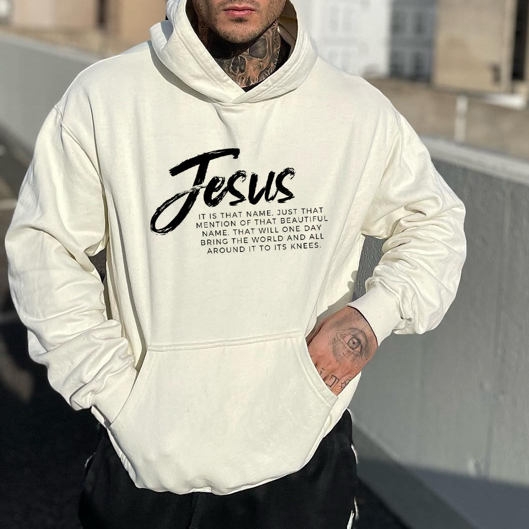 Men's Jesus Printed Oversized Hoodies