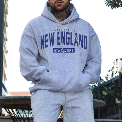 New England Men's Casual Streestwear Hoodies