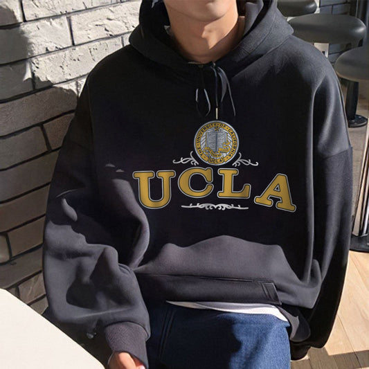 UCLA Print Men's Casual Loose Fit Hoodie