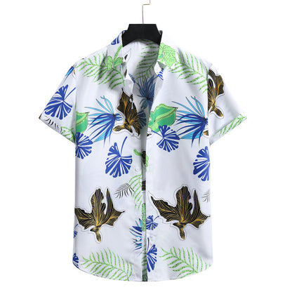 Hawaii Beach Floral Short-sleeved Shirt