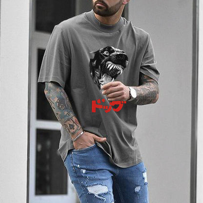 Graphic Print Loose Men's Short Sleeve T-Shirt