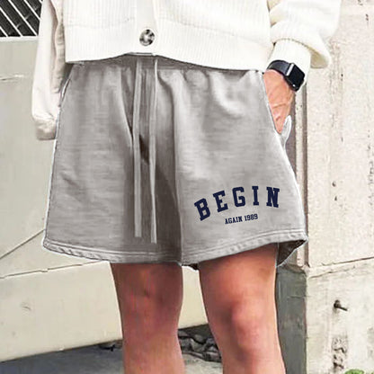 Begin Again Men's Streetwear Casual Shorts