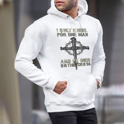 Juses Cross Men's Loose Fit Fleeced Hoodies