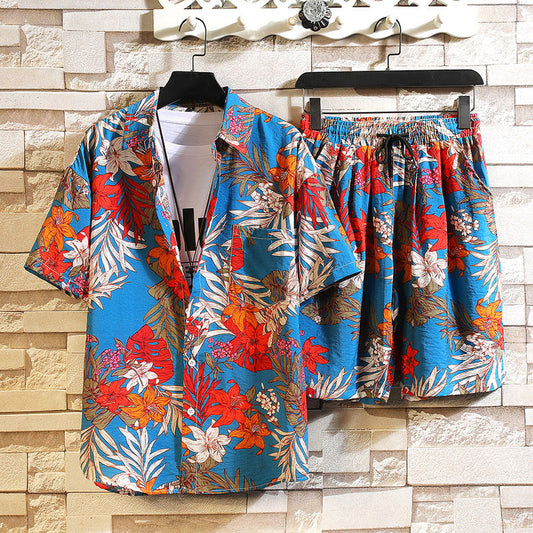 Fashion Casual Hawaiian Resort Style Beach Suit