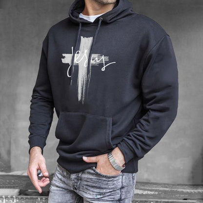 Juses Cross Men's Losse Fit Hoodies