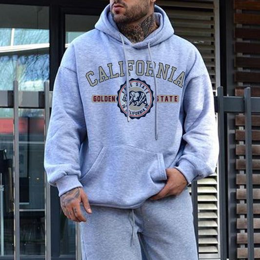 California Men's Streetwear Casual Hoodies