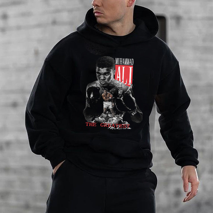 Muhammad Graphic Print Men's Black Oversize Hoodie