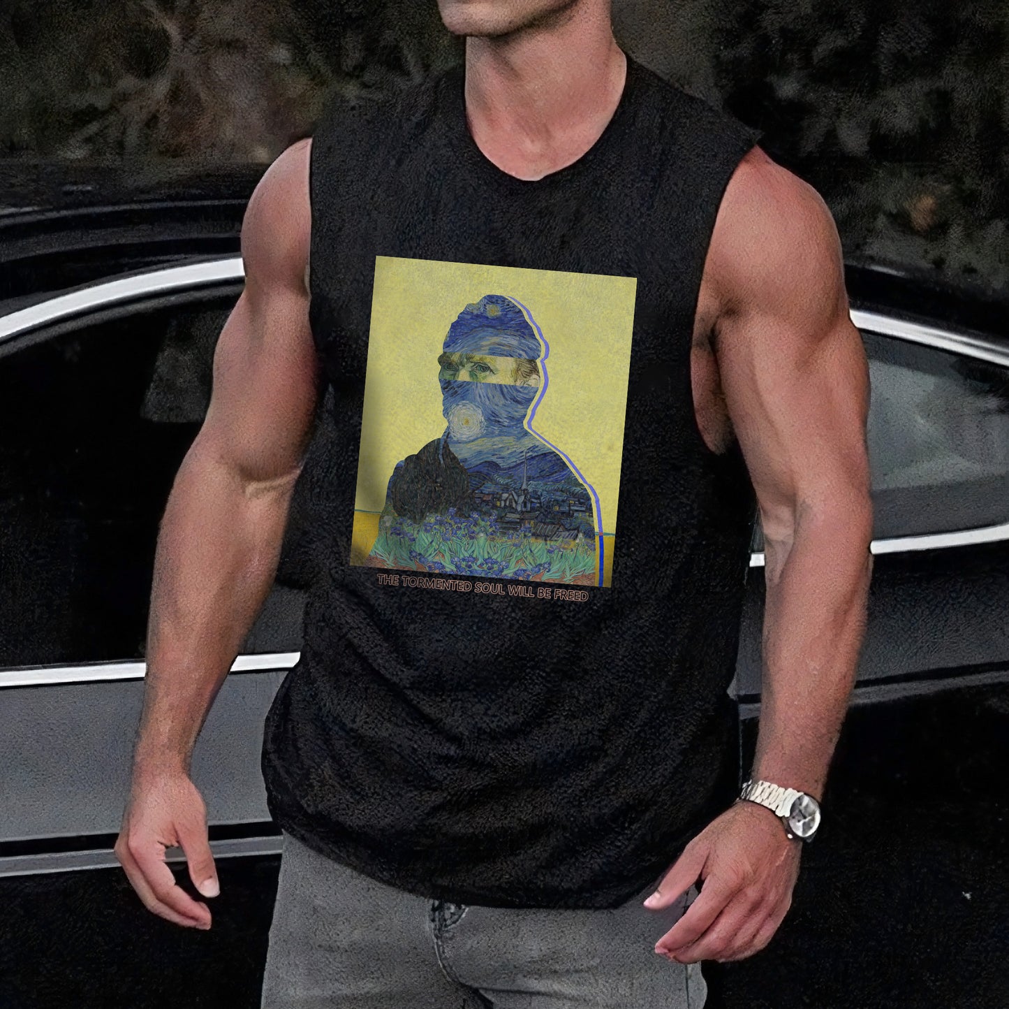 NOVAROPA™ Spoof Art Creative Print Men's Tank Top