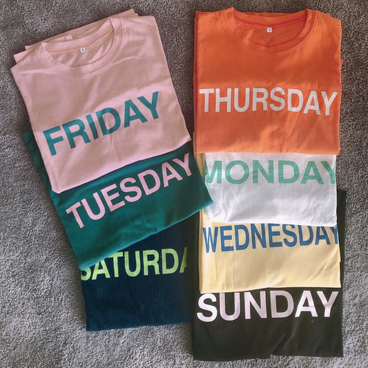 Monday to Sunday Casual T-Shirt 7 Pieces