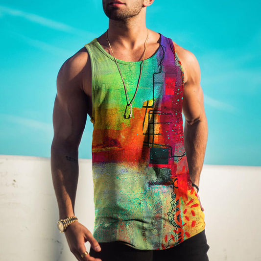 Personalized Pattern Trend Street Casual Tank Top