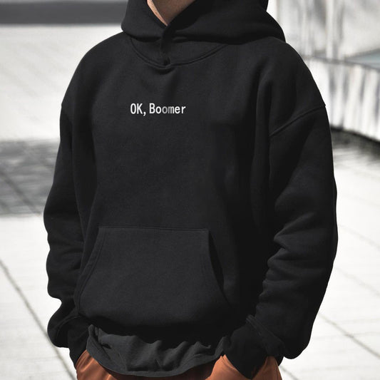 OK, Boomer Men's Fashion Loose Fit Hoodies