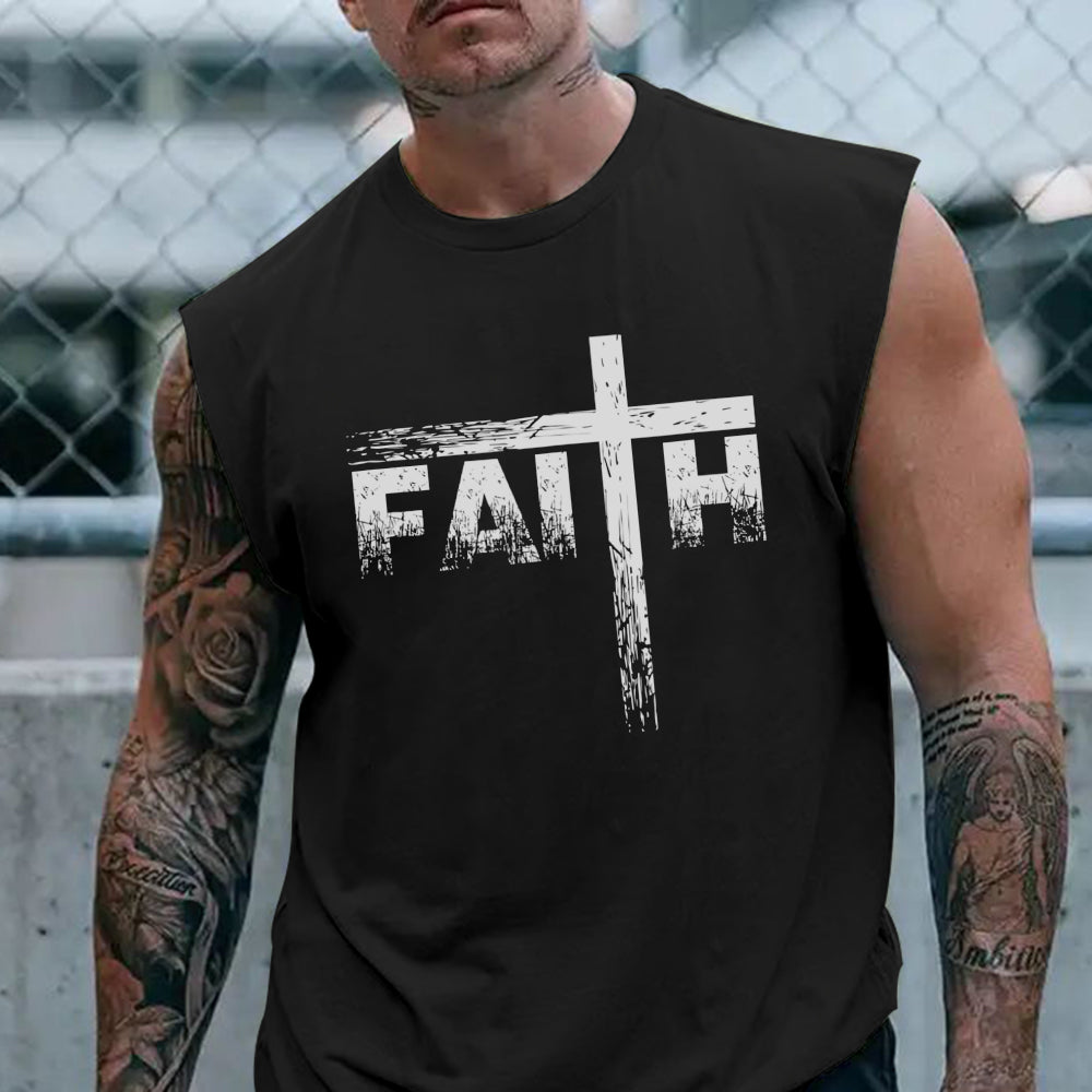 Faith Men's Fashion Streetwear Tank Tops