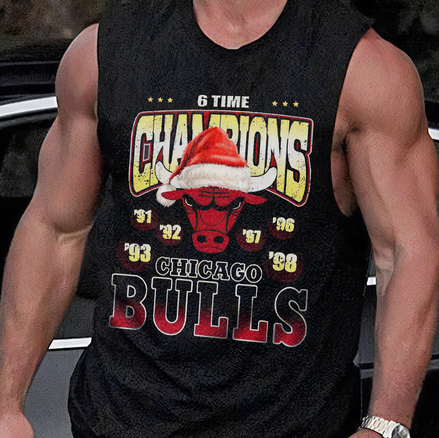 Chicago Bulls Men's Christmas Funny Tank Tops