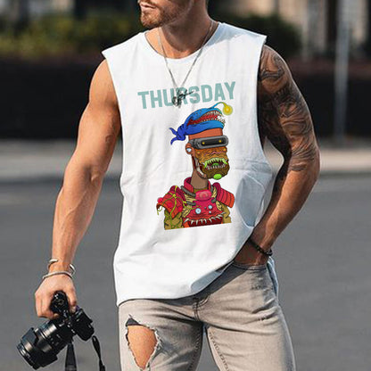 Thursday Alphabet Graphic Print Men's Tank Top