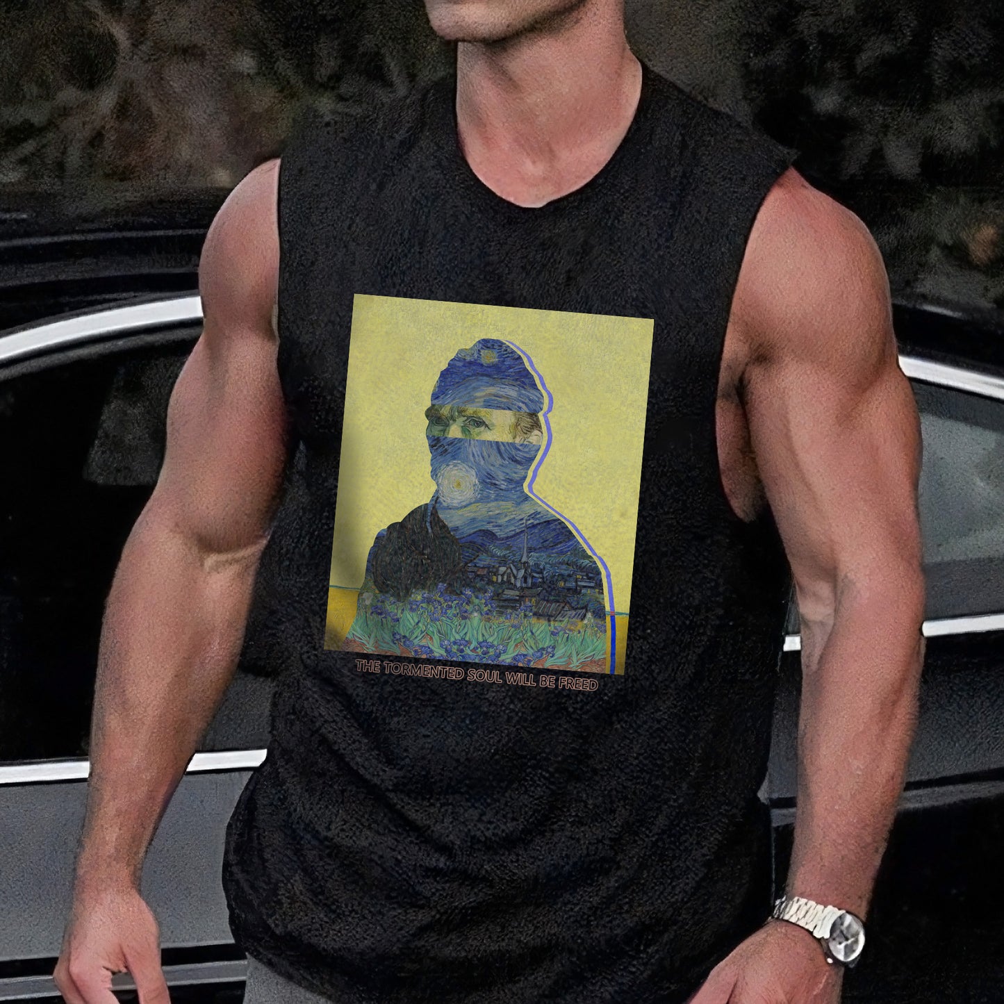 NOVAROPA™ Spoof Art Creative Print Men's Tank Top