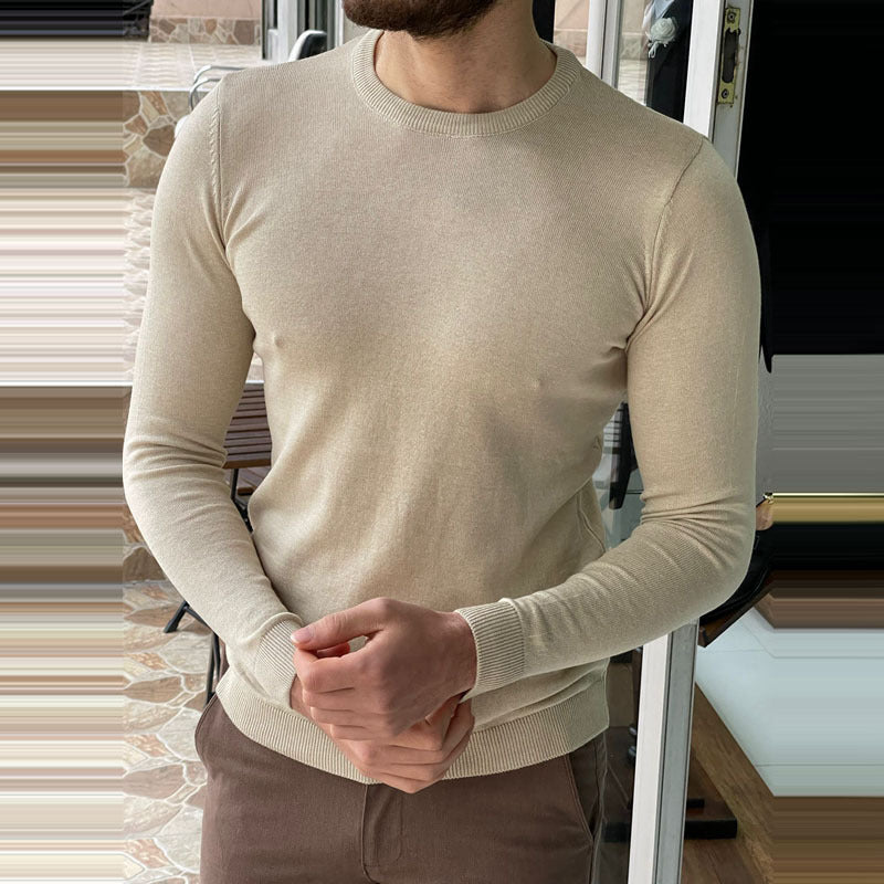 Men's Crew Neck Classic Fit Knitted Sweater