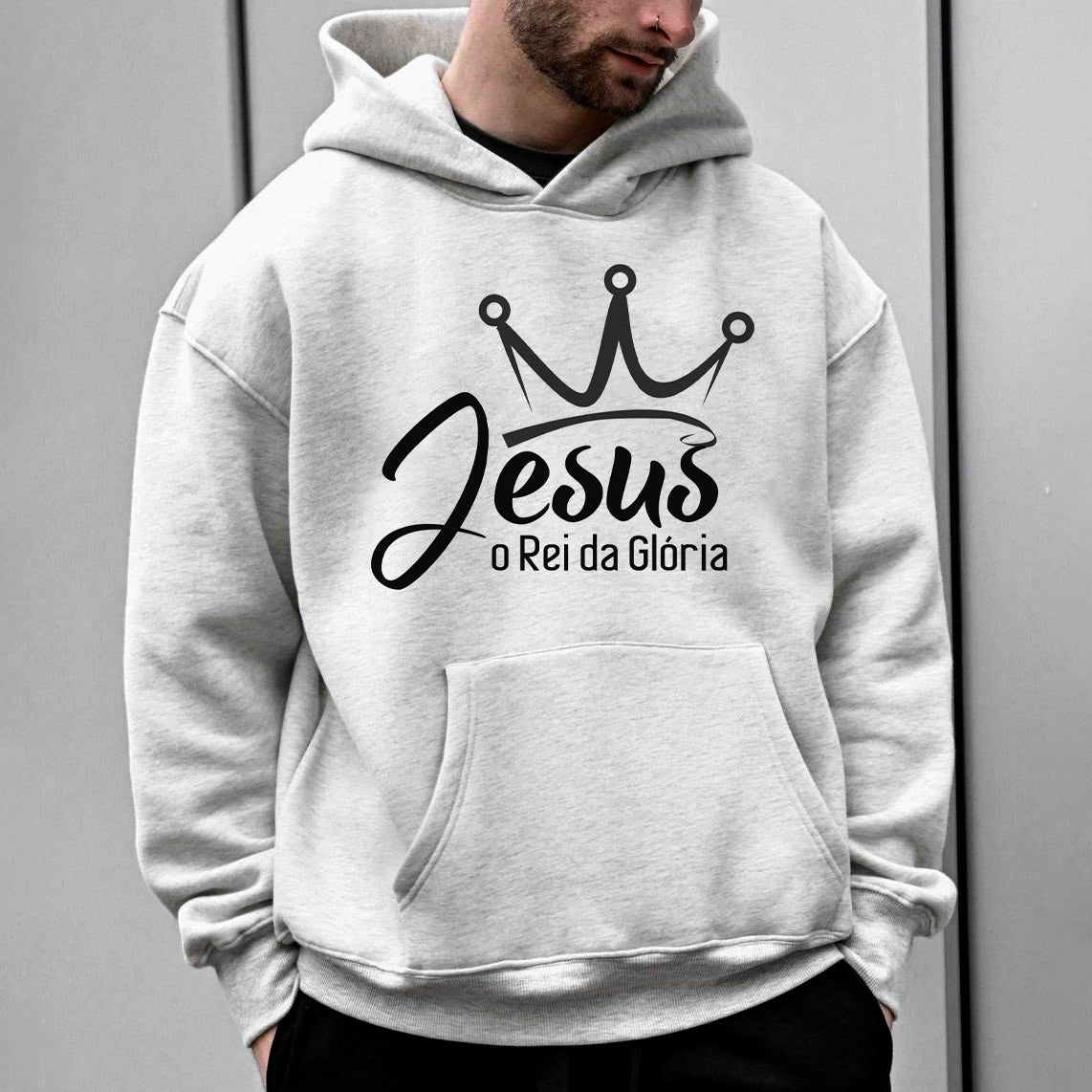 Men's Juses Printed Casual Loose Fit Hoodies