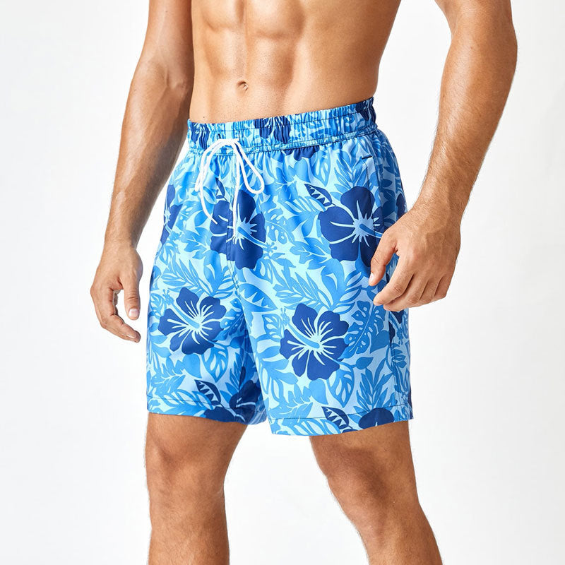 Loose Floral Print Casual Beach Vacation Men's Shorts