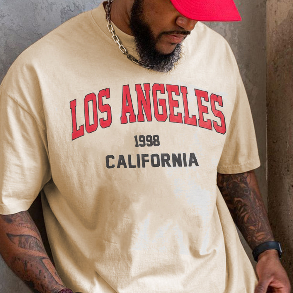 Los Angeles Men's Streetwear Oversized T-Shirts