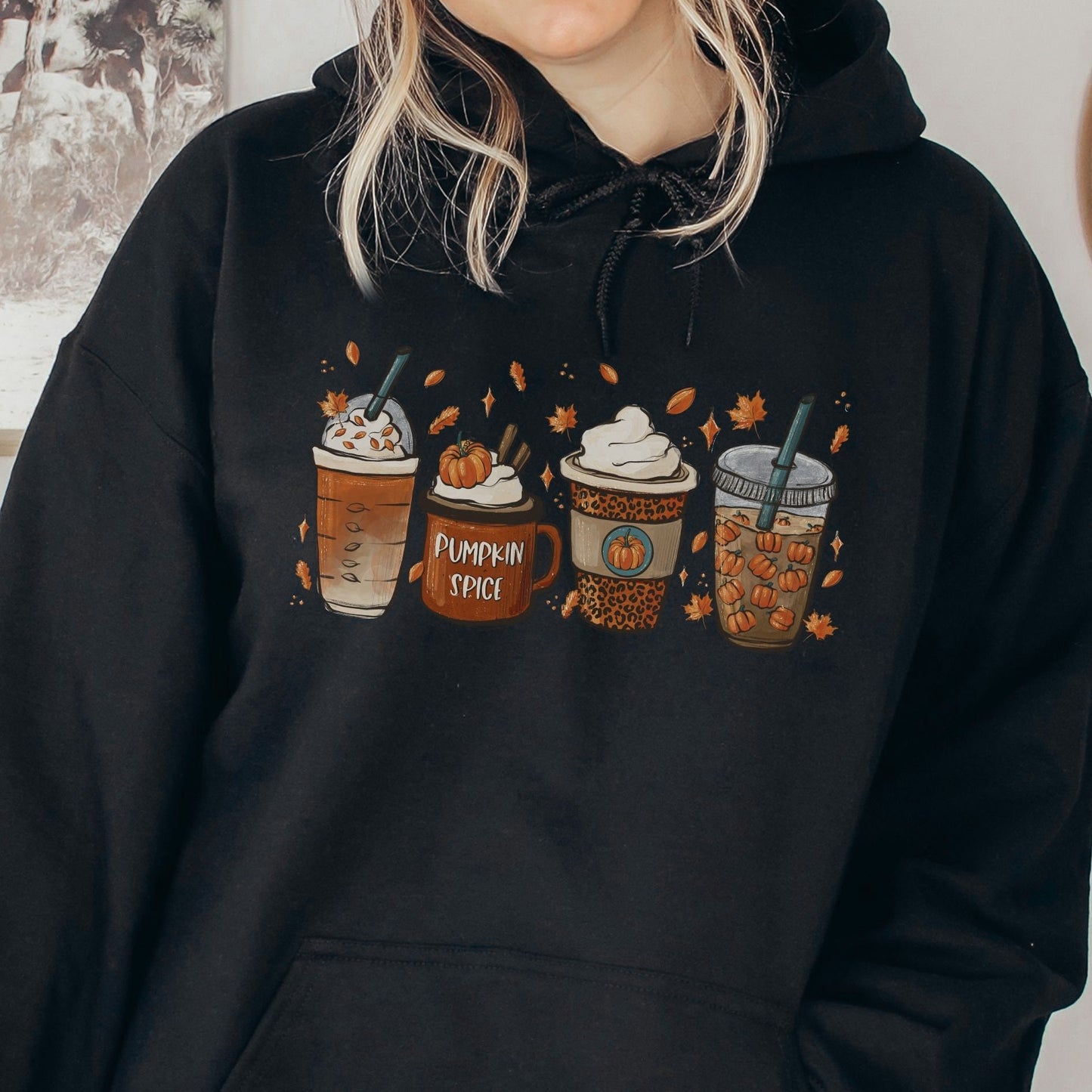 Halloween Pumpkin Graphic Print Women's Hoodie Sweatshirt