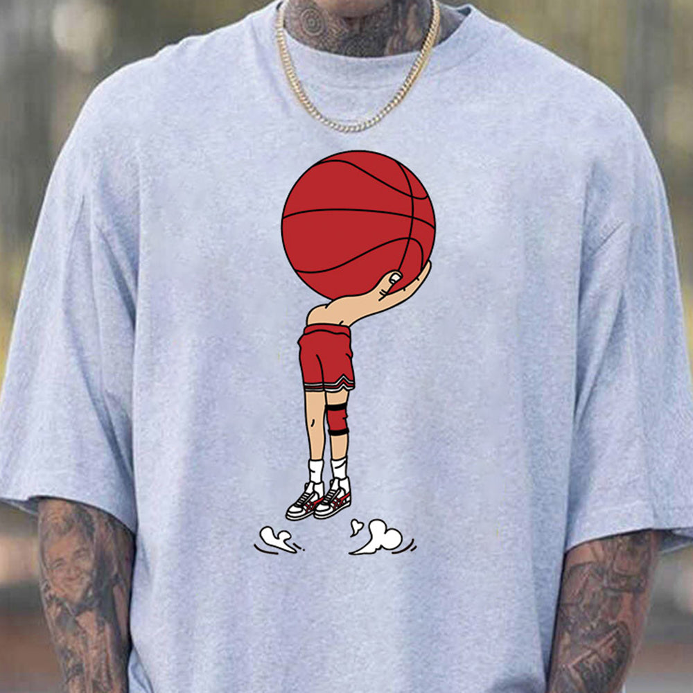 Fun Basketball Graphic Print Men's T-Shirt