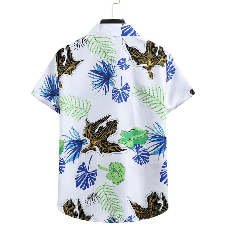 Hawaii Beach Floral Short-sleeved Shirt