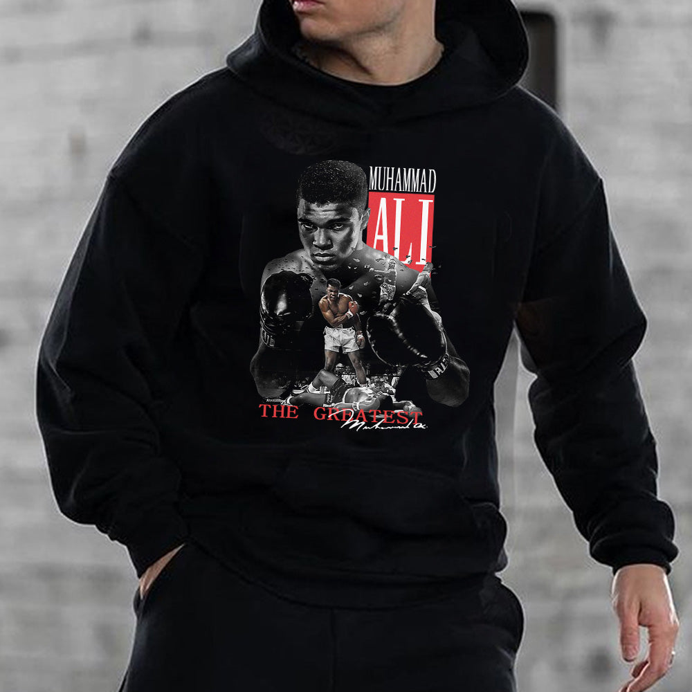 Muhammad Graphic Print Men's Black Oversize Hoodie