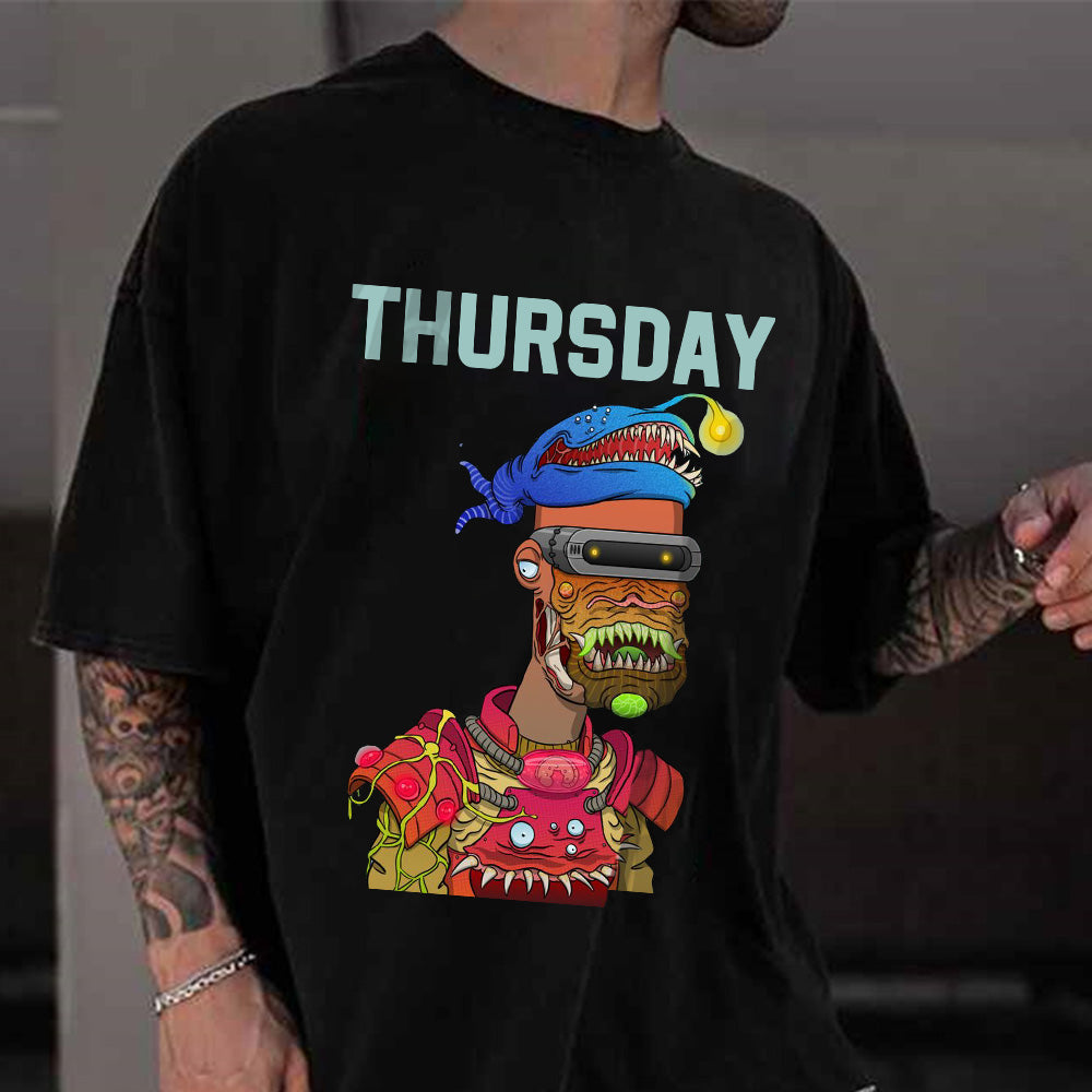 Thursday Letters Graphic Print Men's T-Shirt