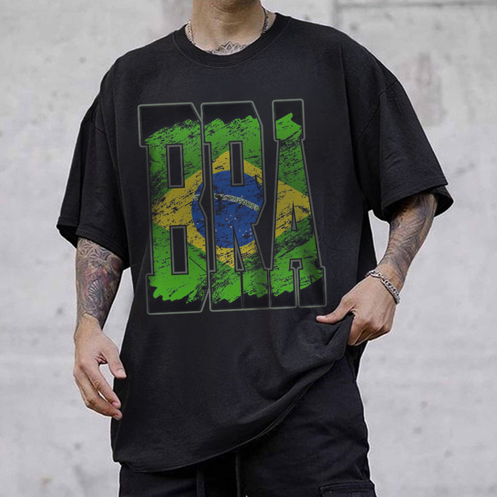 Brazil The world Cup Soccer Men's Crew Neck T-Shirts