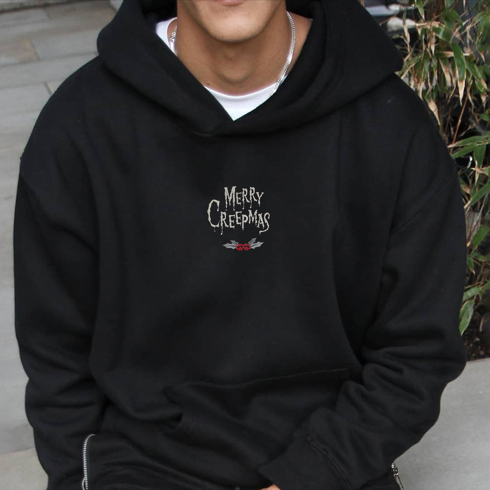 Merry Creepmas Men's Trendy Oversized Hoodies