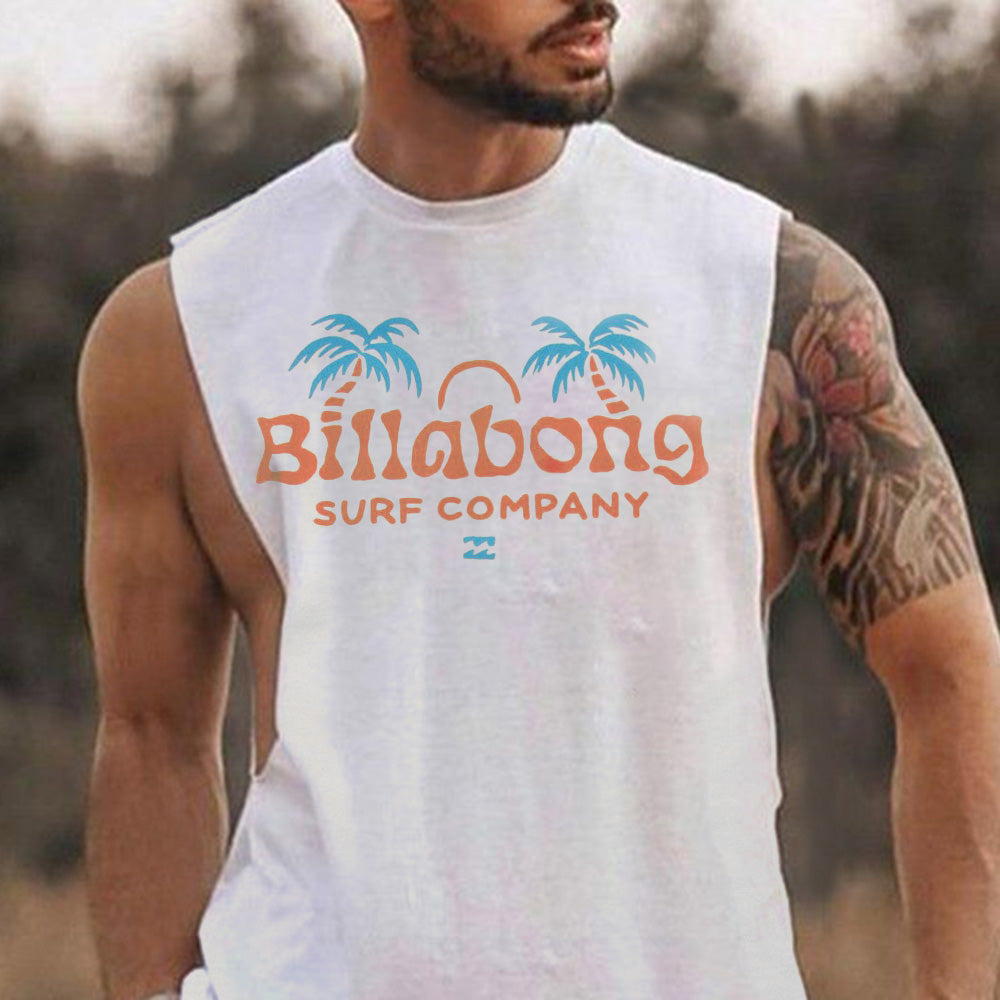 Beach Vacation Graphic Print Casual Men's Tank Top