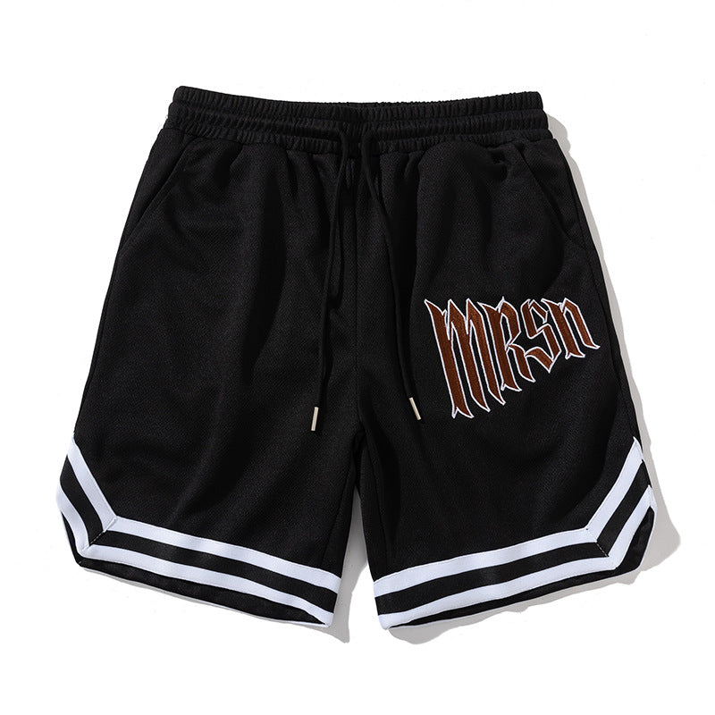 Men's Hip Hop Letter Embroidered Casual Shorts