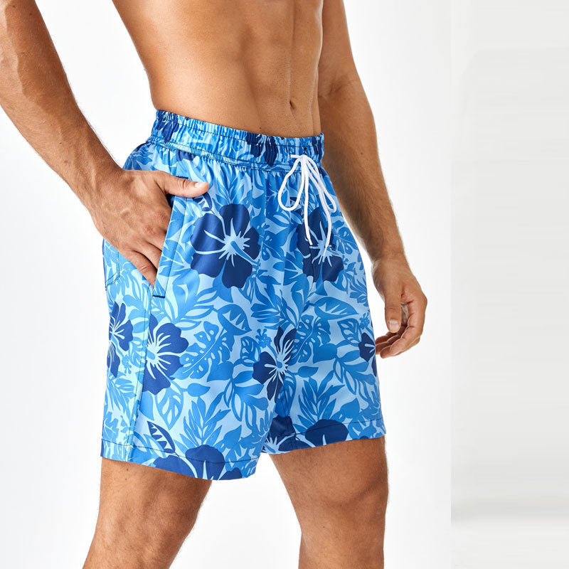 Loose Floral Print Casual Beach Vacation Men's Shorts