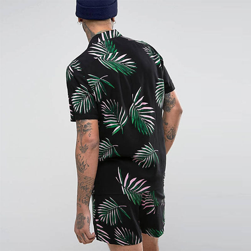 Men's Leaf Casual Holiday Two-Piece Set