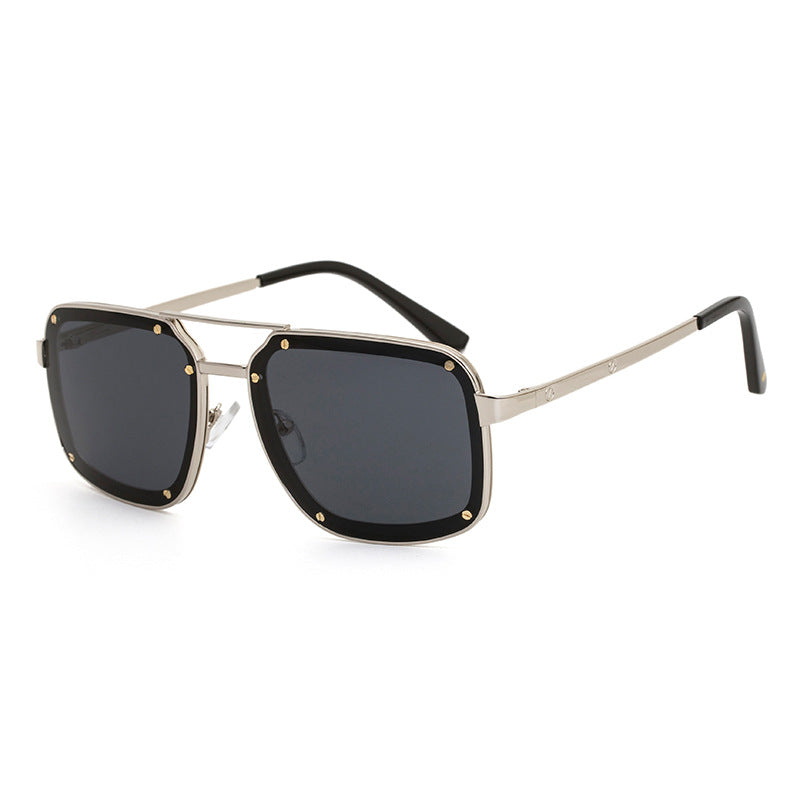 Retro Square Frame Steampunk Men's Sunglasses