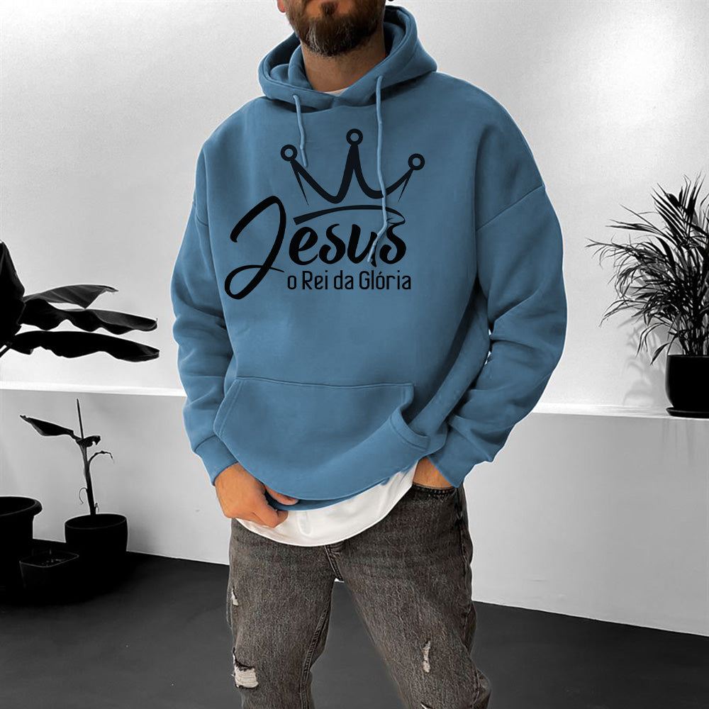 Men's Juses Printed Casual Loose Fit Hoodies