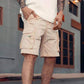 Solid Color Shorts Trend Multi Pocket Men's Cargo Pants