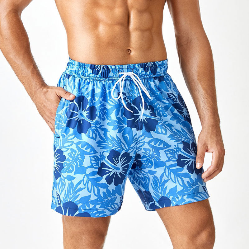 Loose Floral Print Casual Beach Vacation Men's Shorts