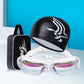 Five-piece Set Of Swimming goggles, Swimming Cap, Nose Clip, Earplugs,And Swimming Bag