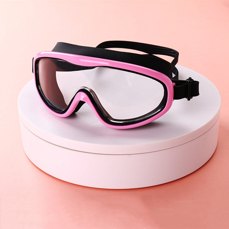 Anti-fog And Waterproof Large Frame Transparent Swimming Goggles