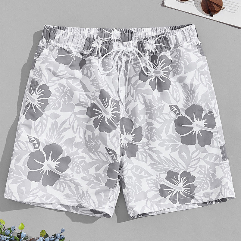 Loose Floral Print Casual Beach Vacation Men's Shorts